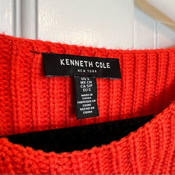 Kenneth Cole Orange knit Sweater - Picture 3 of 6